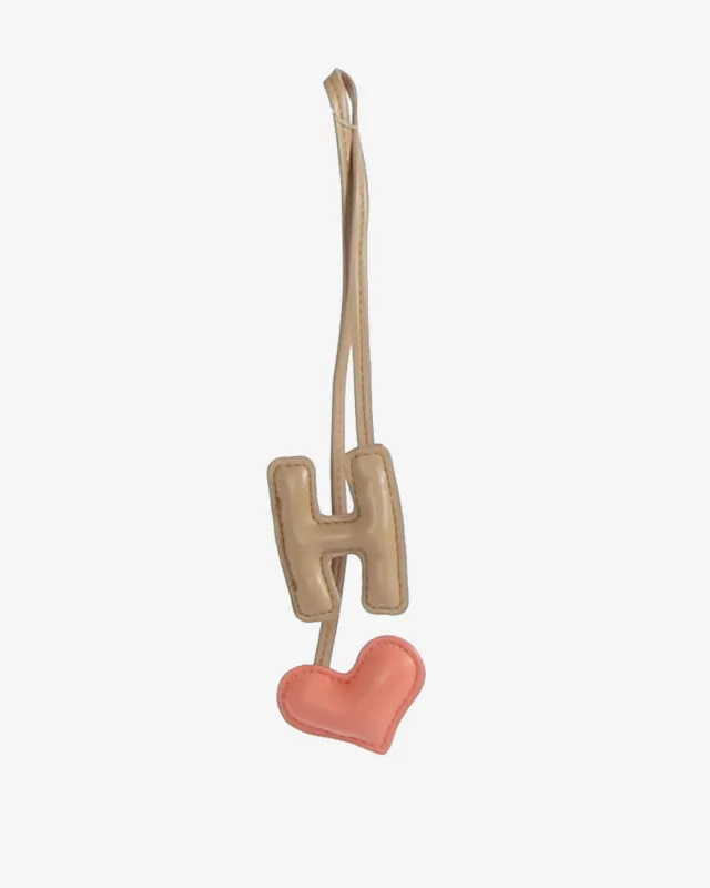 H-HEART CHARM - Sand Dune / Blush Coral made by HVISK