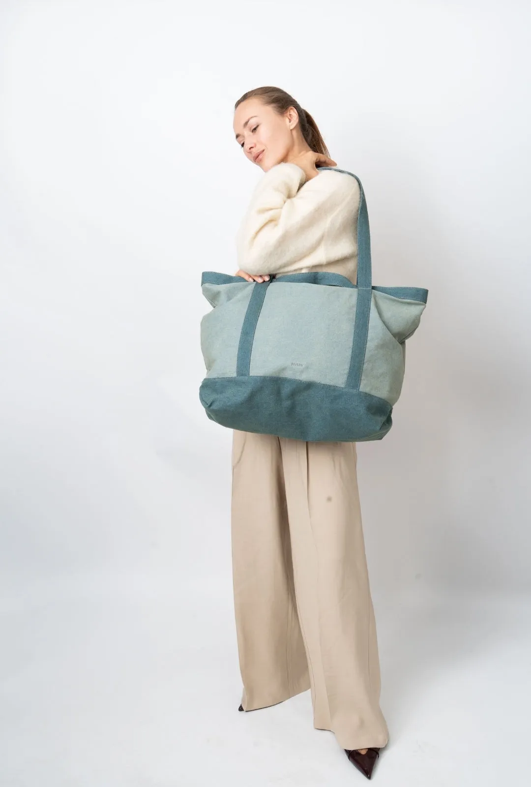 TOTE DENIM - Teal Tones sold by HVISK product image thumbnail 2