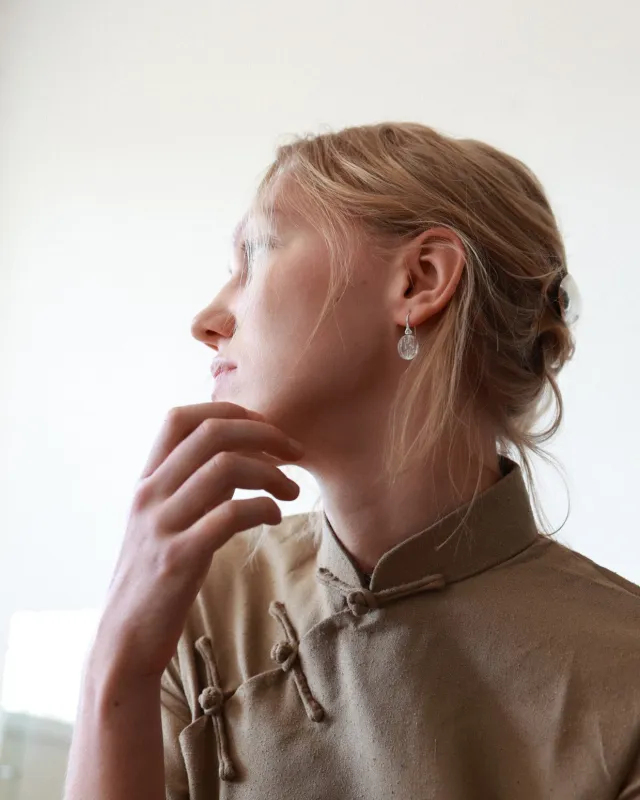 Rounded Ridge Earrings made by Annika Inez