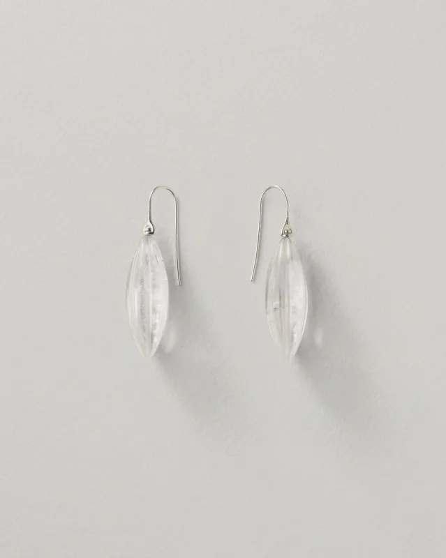 Large Elongated Ridge Earrings made by Annika Inez