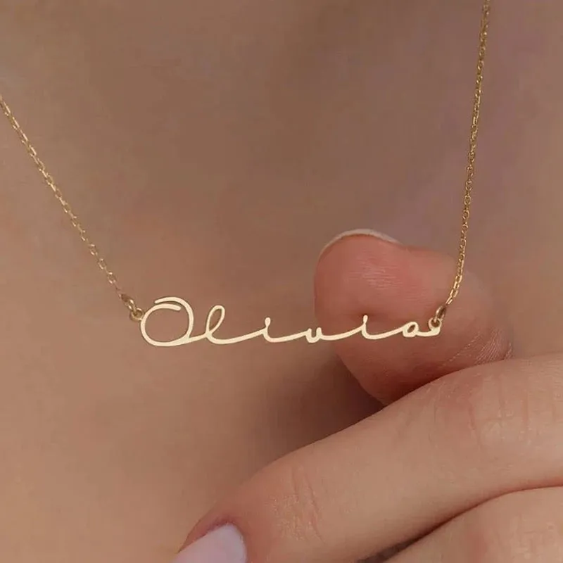 Dainty Custom Name Necklace sold by Regina jewelry