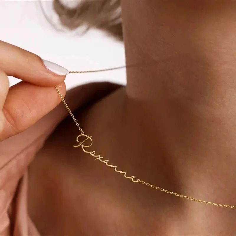 Dainty Custom Name Necklace sold by Regina jewelry product image thumbnail 3