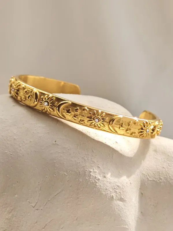 Sun And Moon Bangle Bracelet sold by Regina jewelry