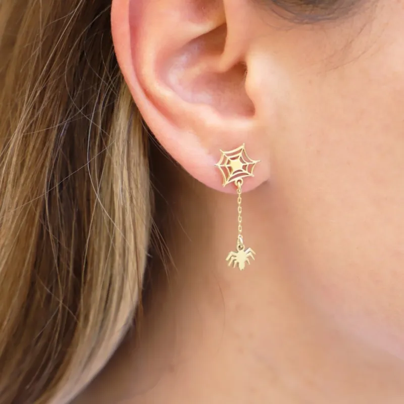 Spider Web Earrings Halloween sold by Regina jewelry