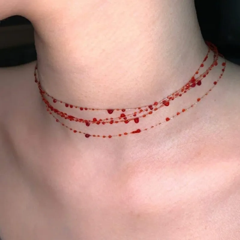 Vampire Blood Necklace for Halloween sold by Regina jewelry