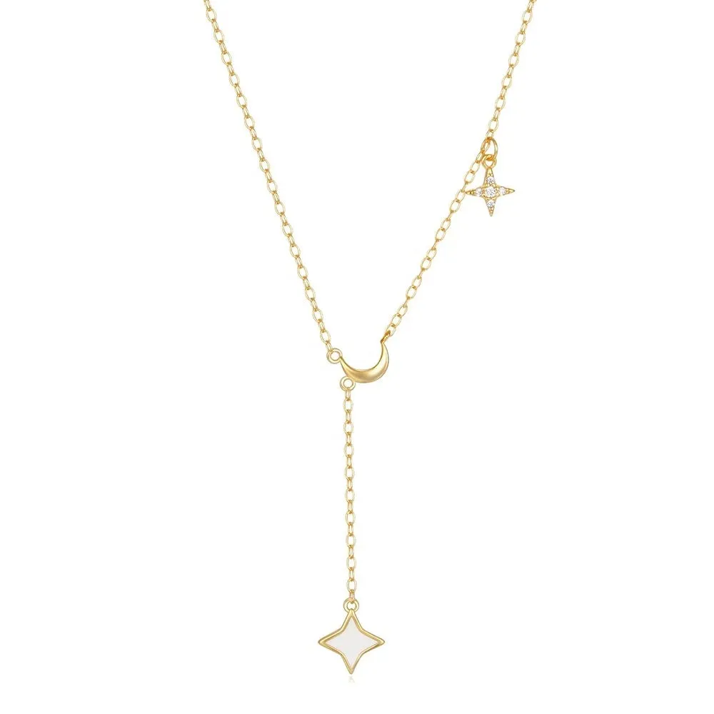 Dainty Y-Shape Moon Necklace sold by Regina jewelry product image thumbnail 2