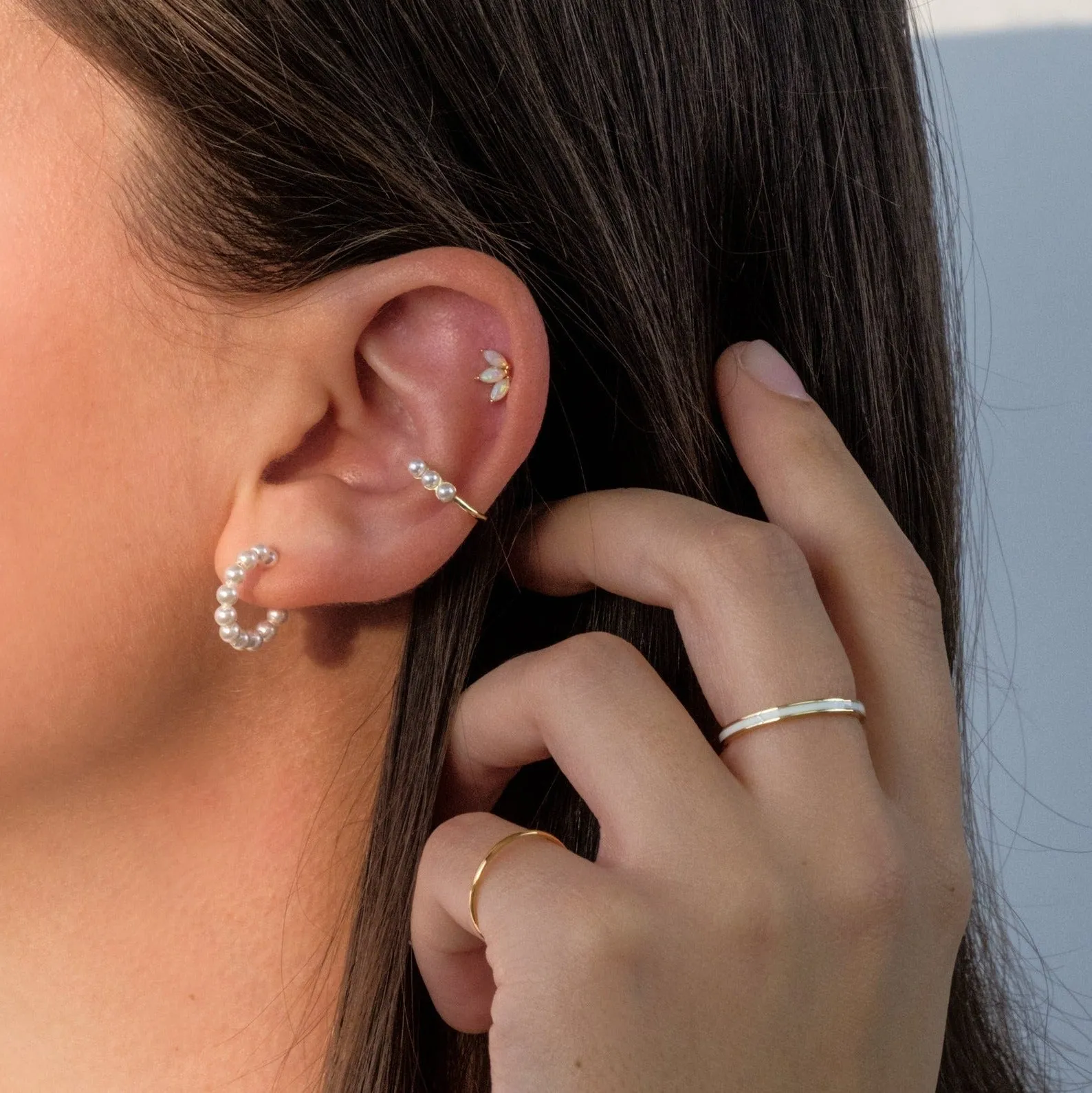 Pearl Hoops sold by Regina jewelry product image thumbnail 3