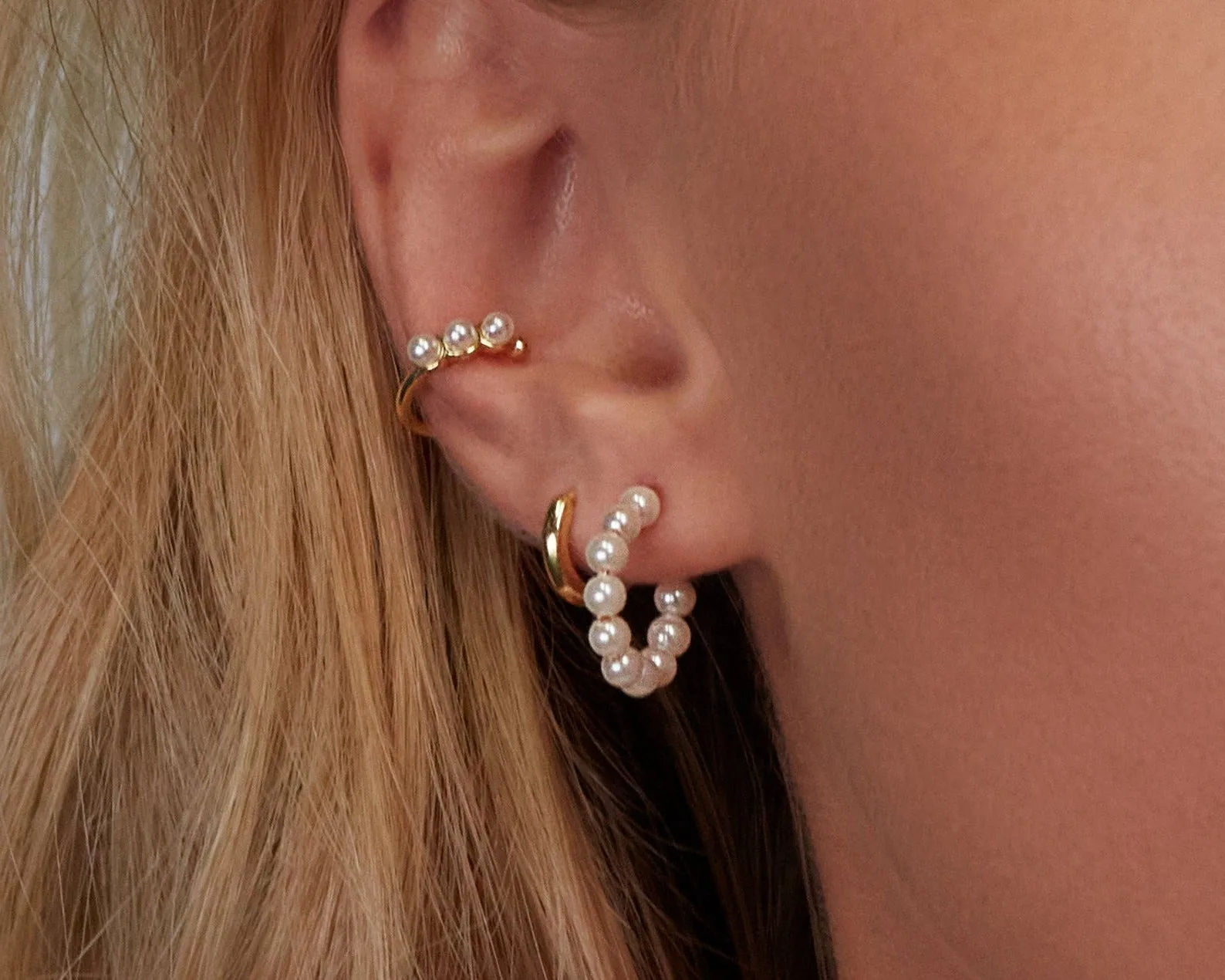 Pearl Hoops sold by Regina jewelry product image thumbnail 4