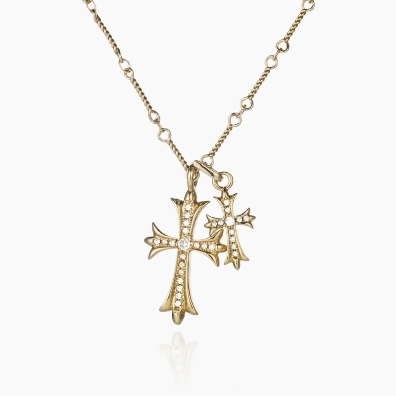 Double Cross Necklace sold by Regina jewelry