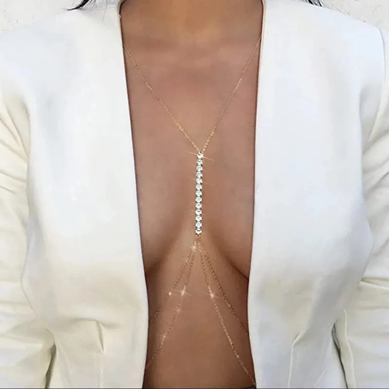 Minimalist Body Chain sold by Regina jewelry