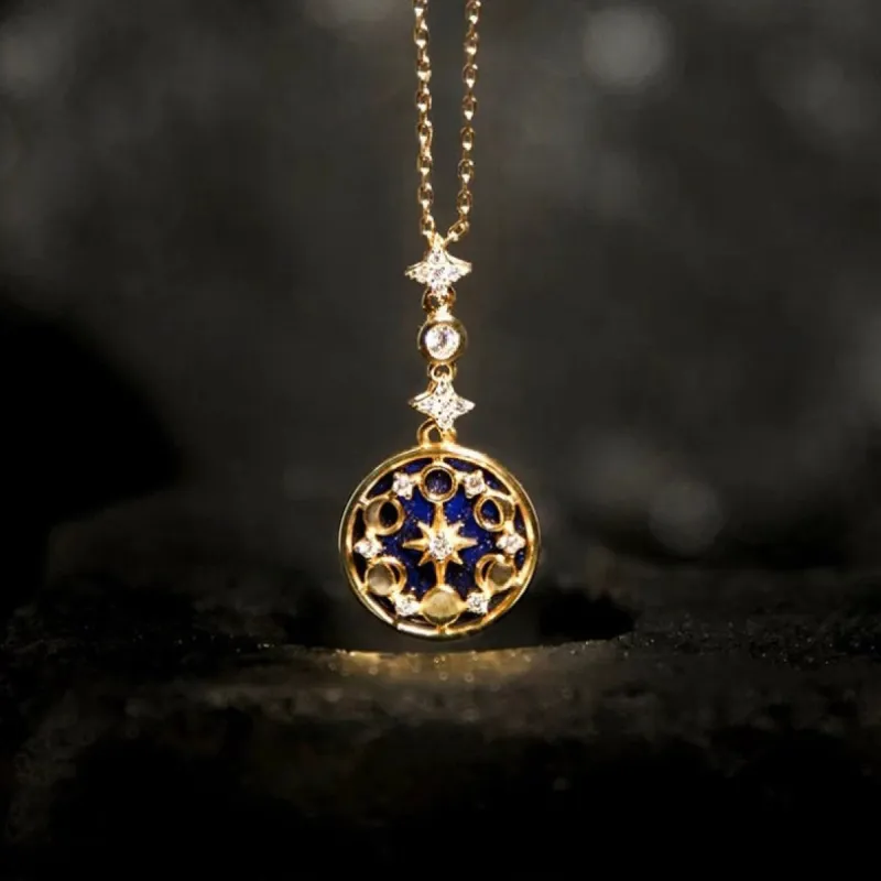 Moon Phase Sandstone Necklace sold by Regina jewelry