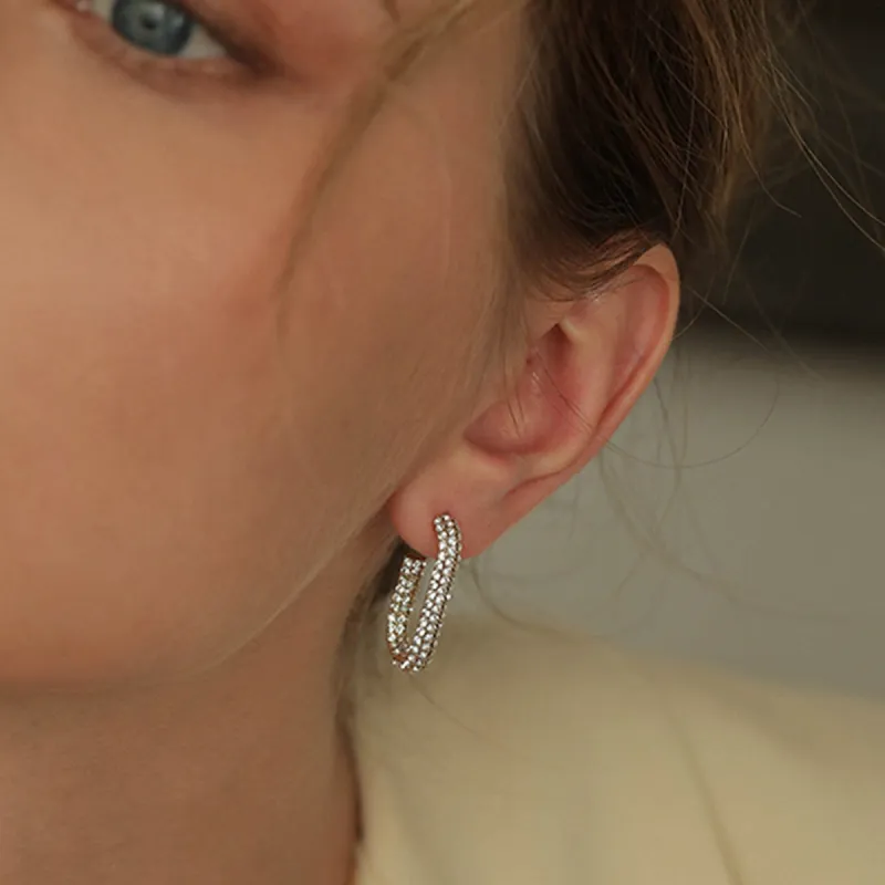 Popular Girl Pave Hoops sold by Regina jewelry