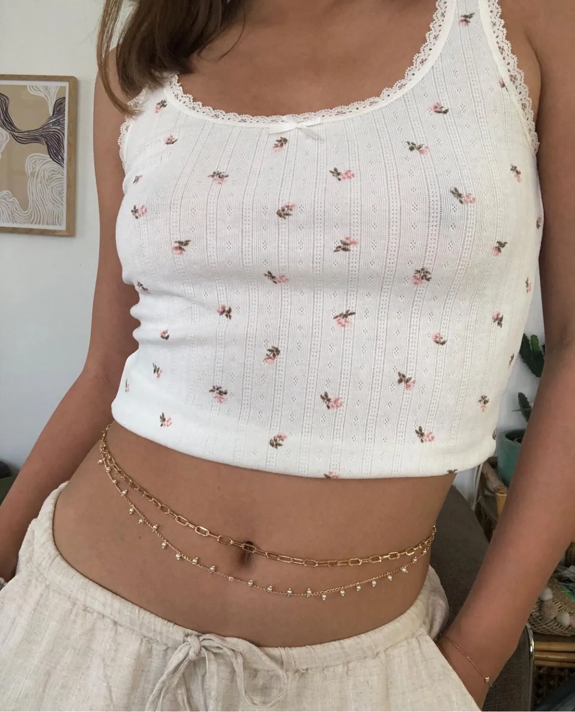 Paperclip Pearl Waist Chain (Gold & Silver) sold by Regina jewelry product image thumbnail 2