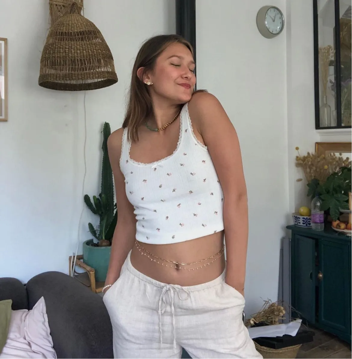 Paperclip Pearl Waist Chain (Gold & Silver) sold by Regina jewelry product image thumbnail 3