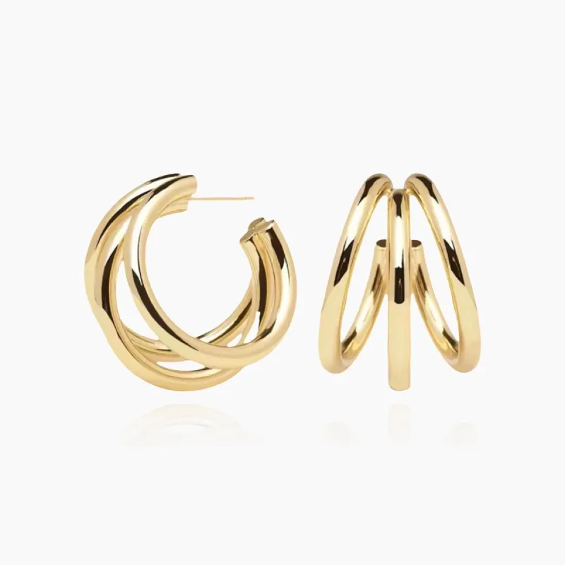 Triple Hoops sold by Regina jewelry