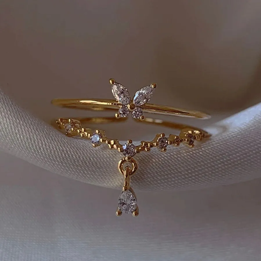 Dainty Butterfly Charm Ring sold by Regina jewelry