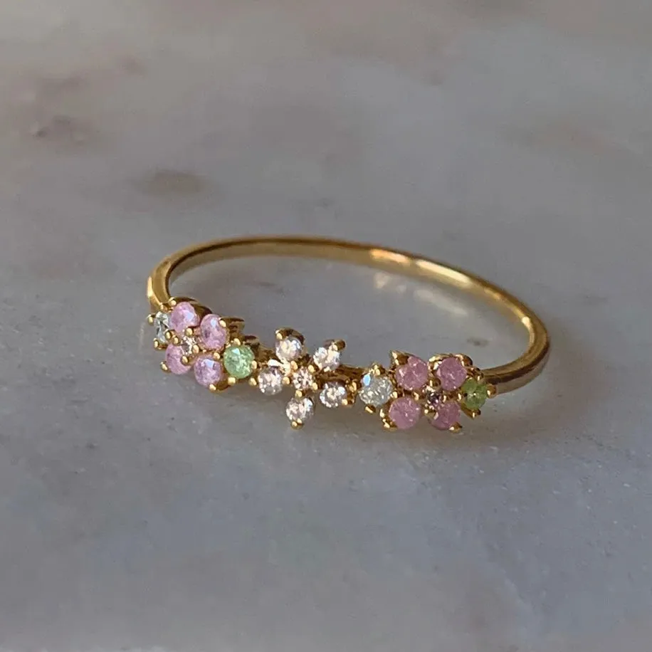 Dainty Cute Flowers Ring sold by Regina jewelry