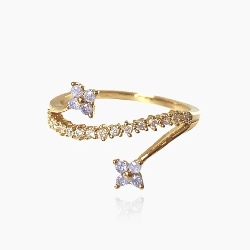 Dainty Flower Arch Ring sold by Regina jewelry