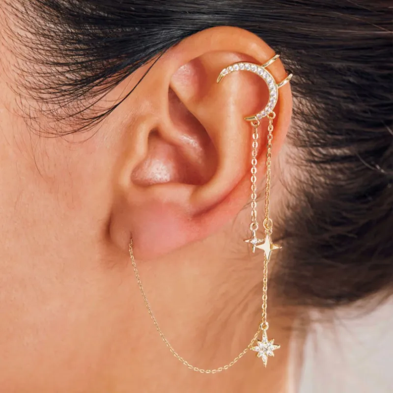 FREE GIFT | Festive Stars Earring Cuff sold by Regina jewelry