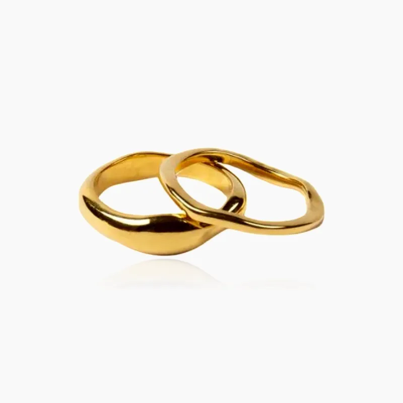 Stackable Organic Shape Rings sold by Regina jewelry