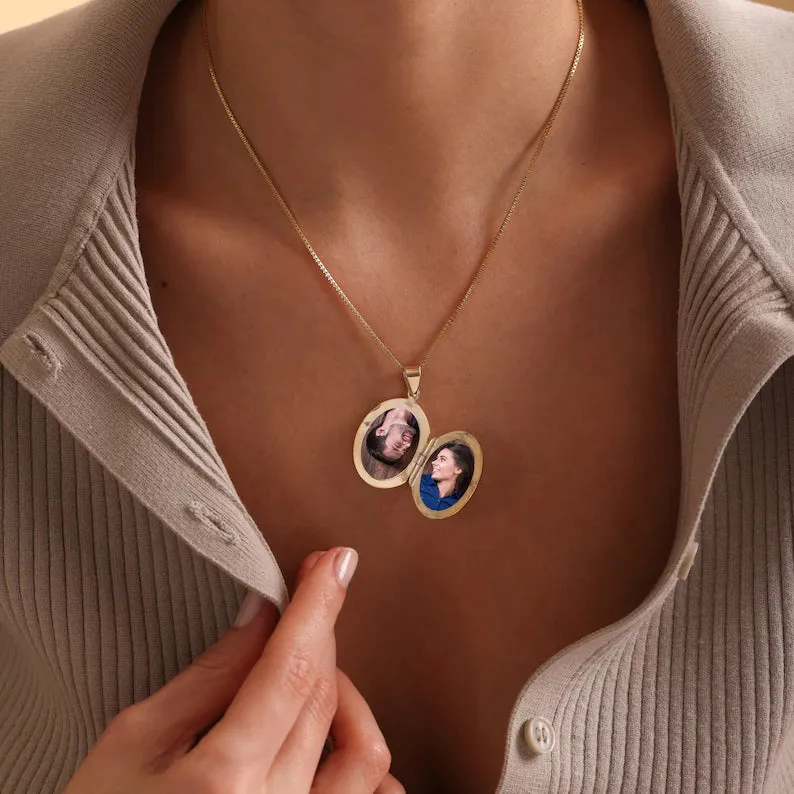 Round Locket Necklace sold by Regina jewelry product image thumbnail 3
