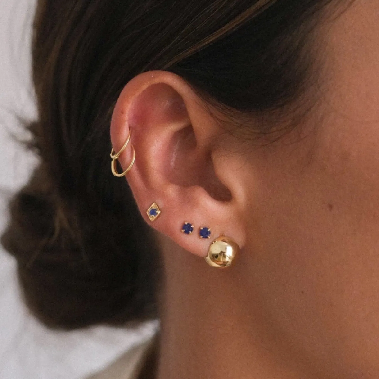 Sphere Ball Hoops sold by Regina jewelry product image thumbnail 2