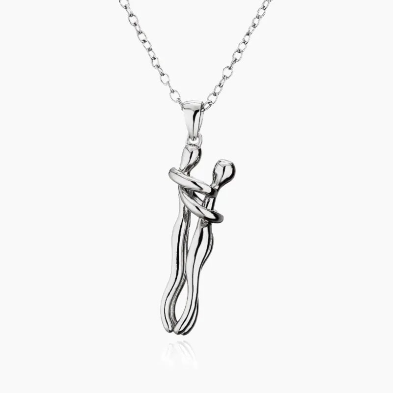 Matching Couple Hug Dancing Necklace made by Regina jewelry