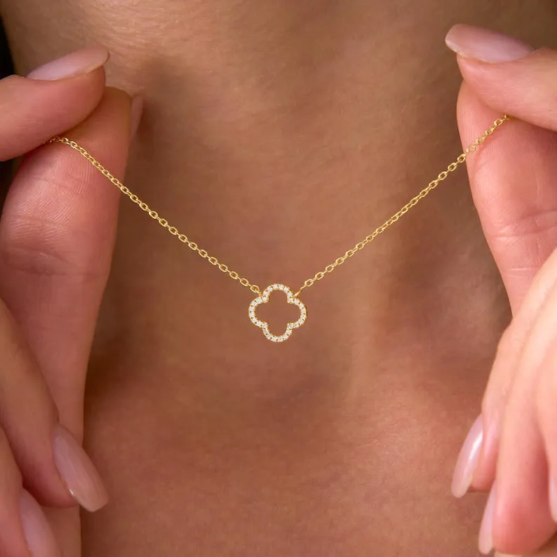 Dainty Clover Necklace sold by Regina jewelry product image thumbnail 4