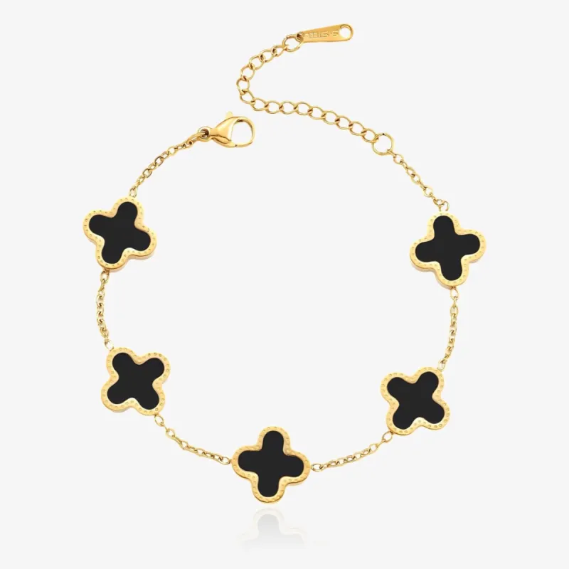 Clover Bracelet Black Shell sold by Regina jewelry
