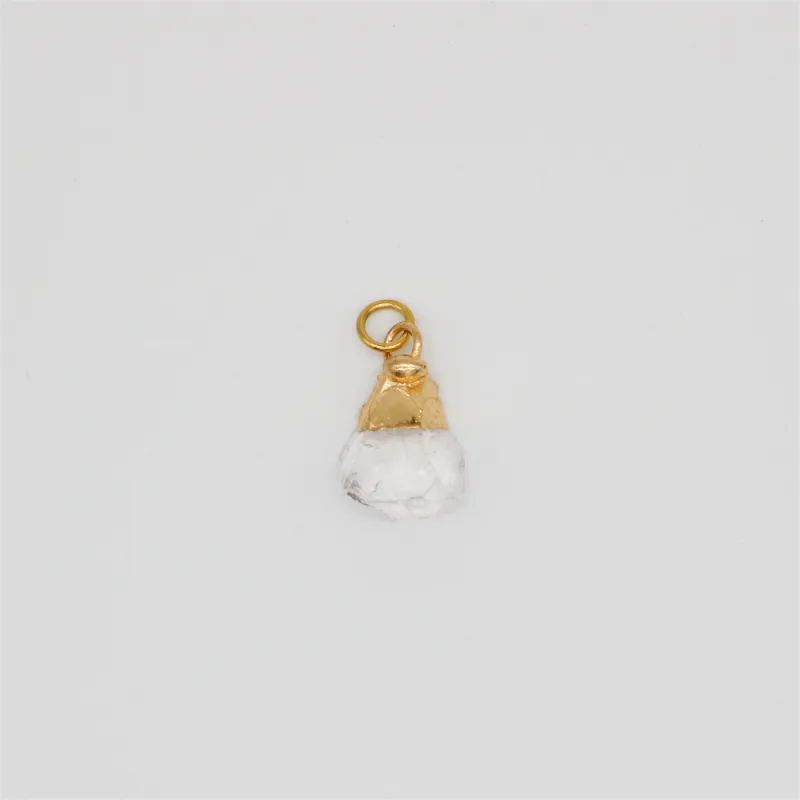 Clear Quartz (April) Gemstone Charm sold by Regina jewelry