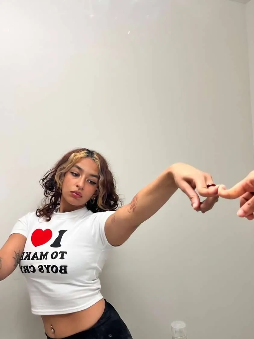 MAKE BOYS CRY Baby Tee sold by Regina jewelry product image thumbnail 3