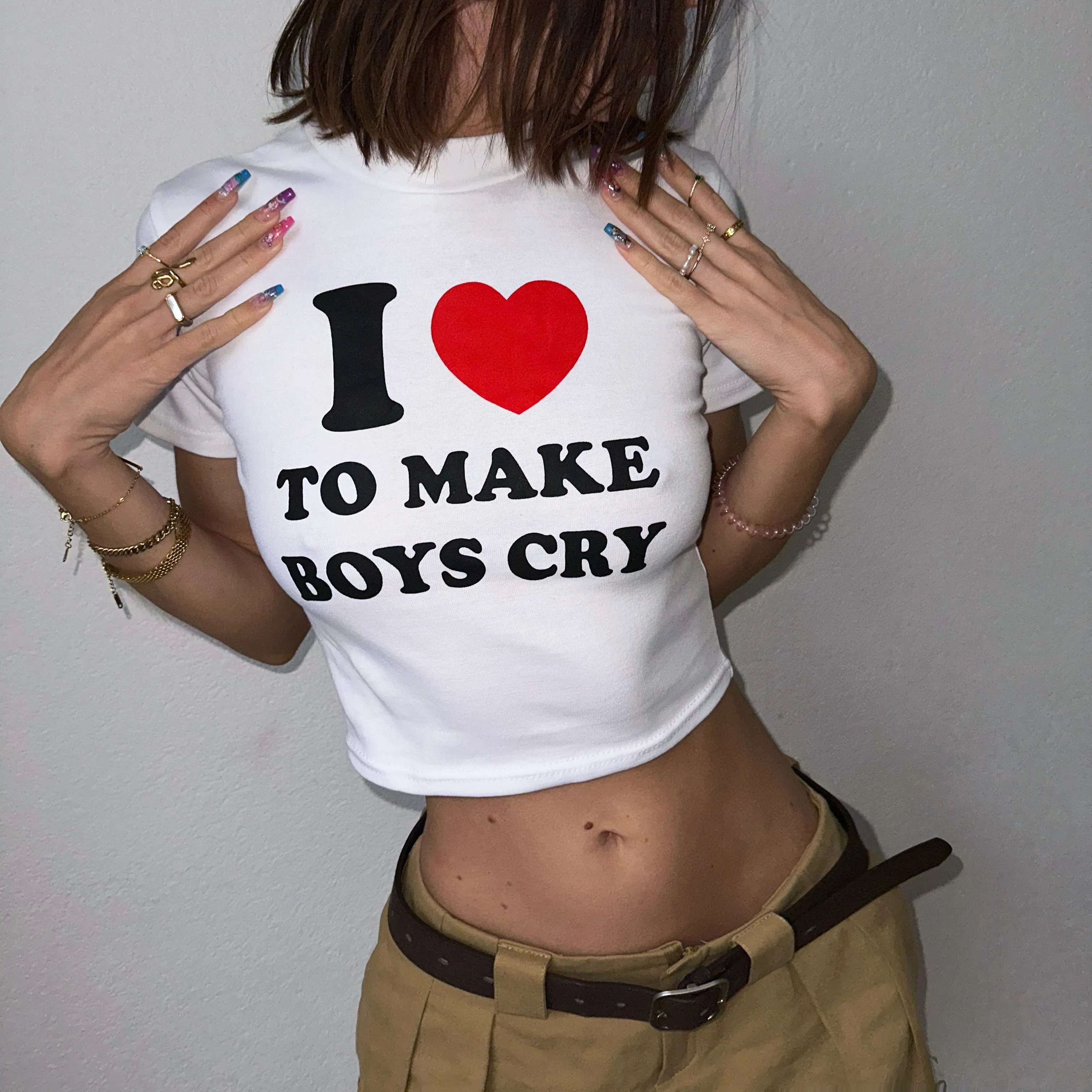 MAKE BOYS CRY Baby Tee sold by Regina jewelry product image thumbnail 2