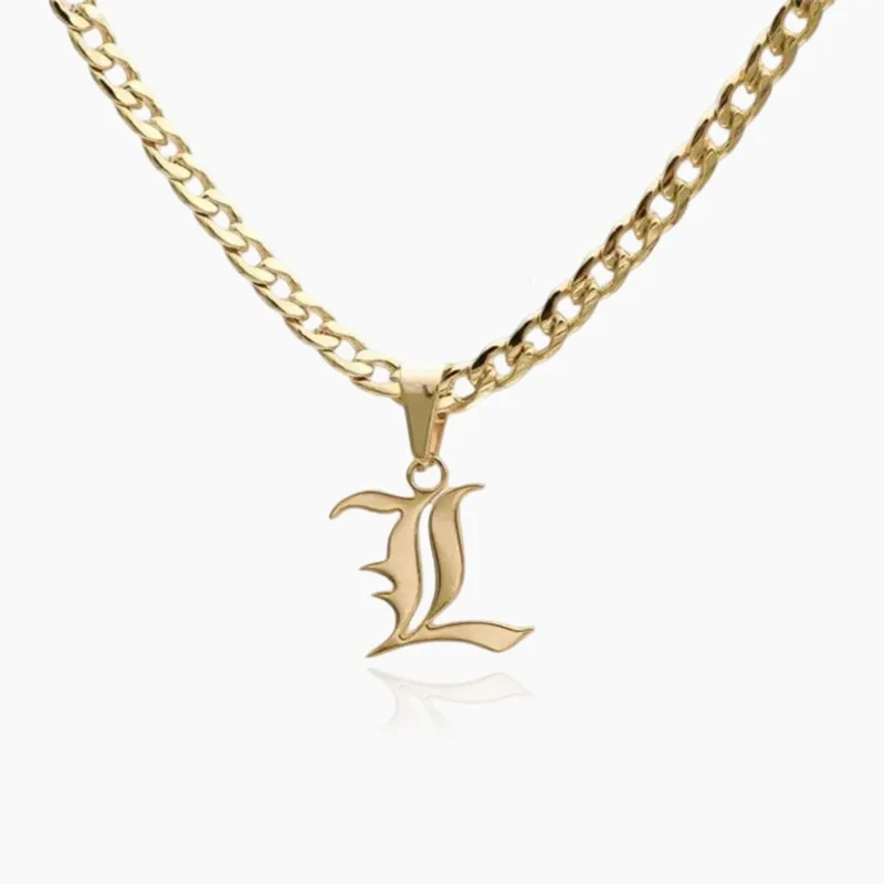 Old English Initial Necklace sold by Regina jewelry