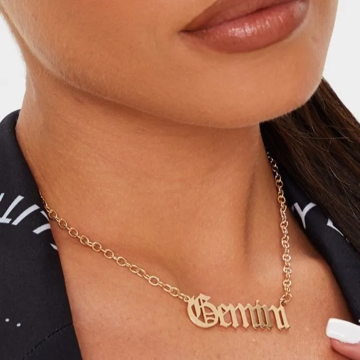 Zodiac Script Necklace sold by Regina jewelry product image thumbnail 4