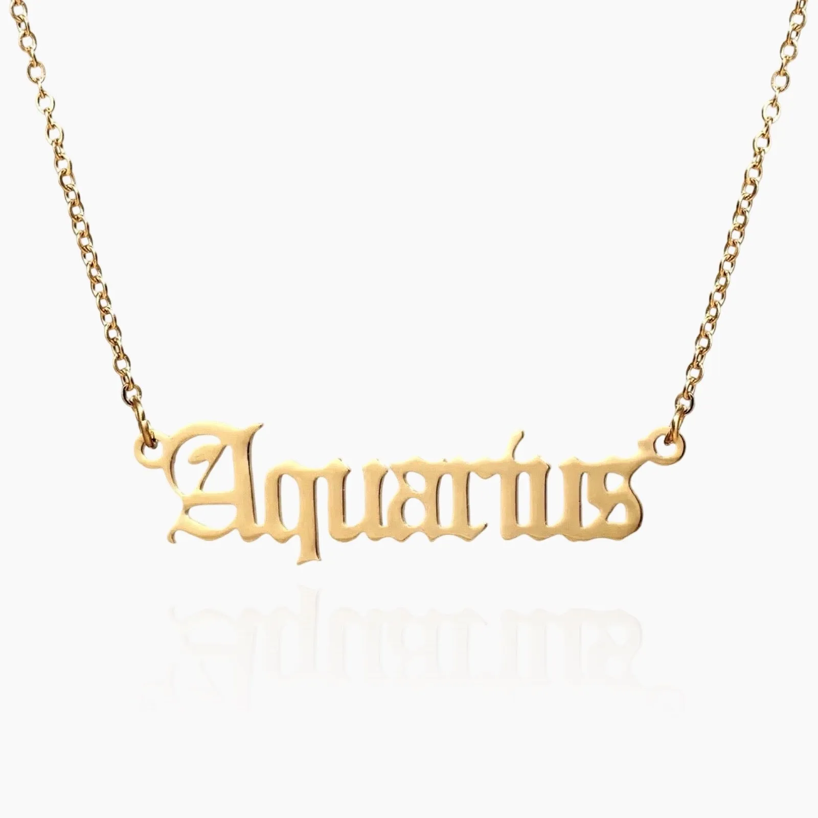 Zodiac Script Necklace sold by Regina jewelry