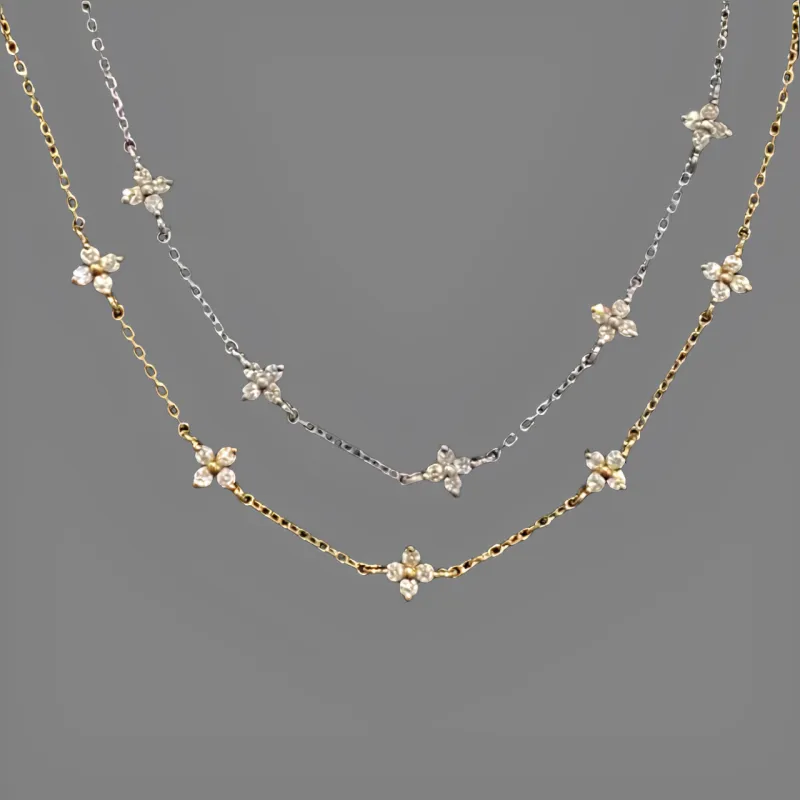 Dainty Lucky Clover Necklace sold by Regina jewelry