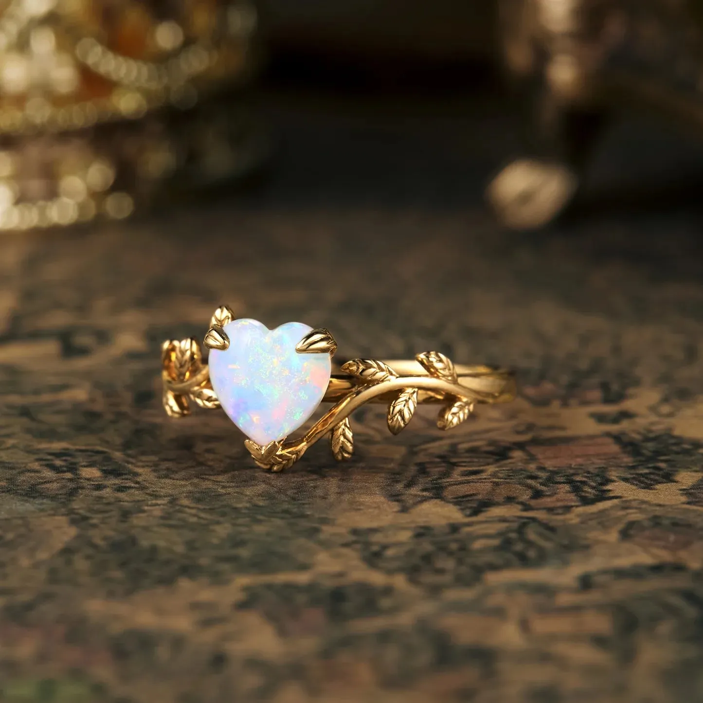 Opal Love Ring Sterling Silver sold by Regina jewelry product image thumbnail 4