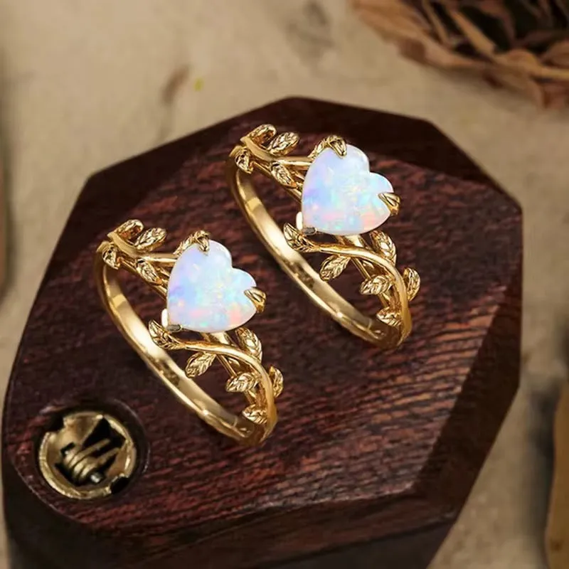 Opal Love Ring Sterling Silver sold by Regina jewelry product image thumbnail 2