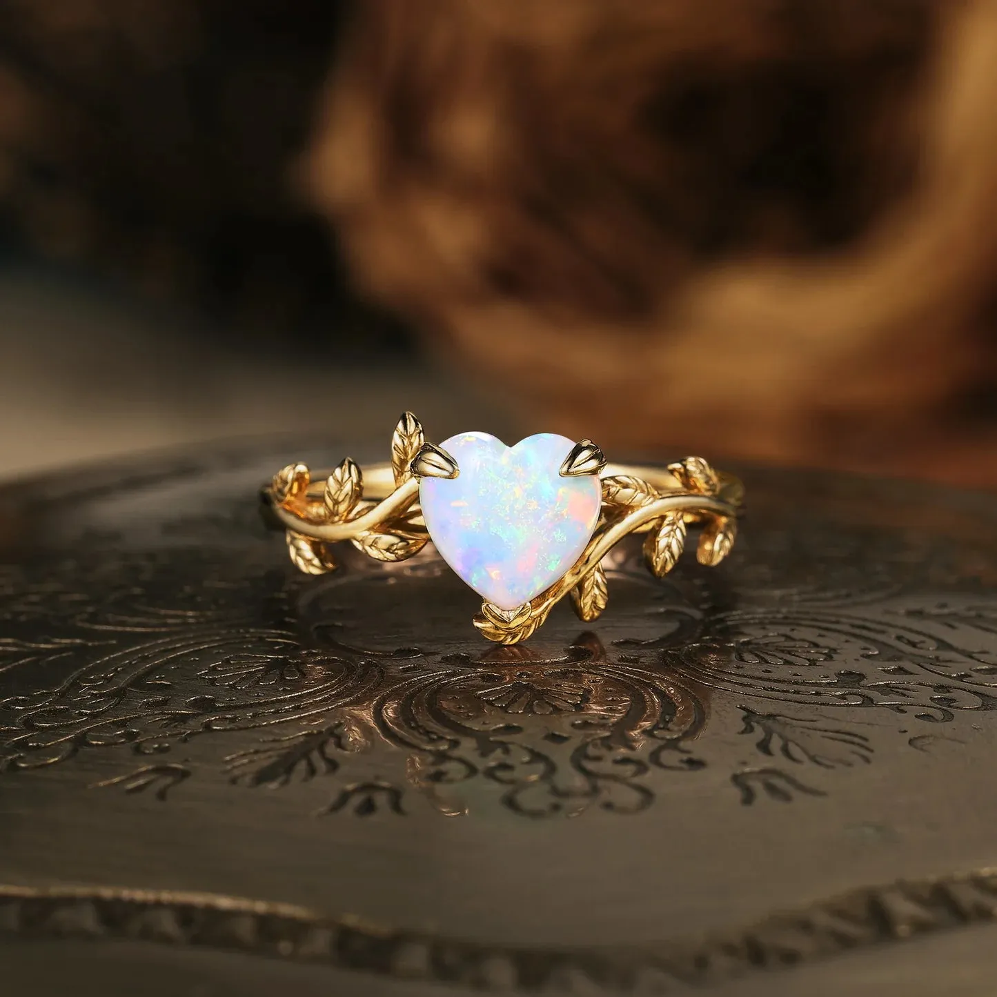 Opal Love Ring Sterling Silver sold by Regina jewelry product image thumbnail 3