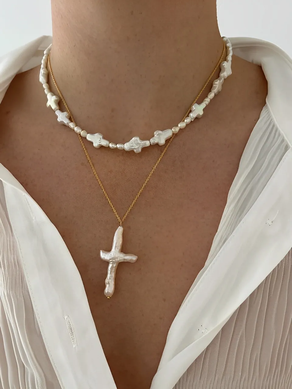Baroque Pearl Cross sold by Regina jewelry product image thumbnail 5