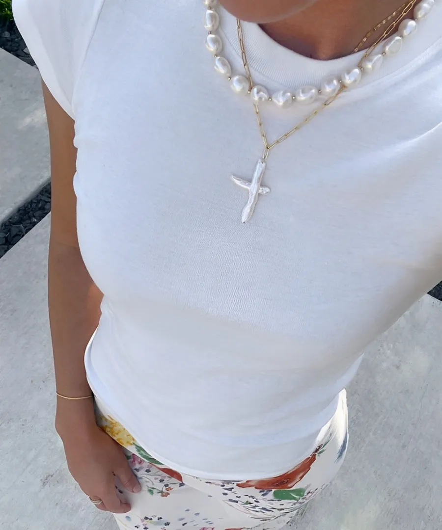 Baroque Pearl Cross sold by Regina jewelry product image thumbnail 3