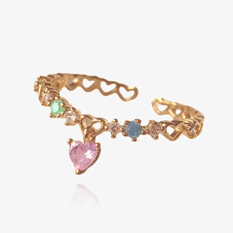 Dainty Heart Charm Ring sold by Regina jewelry