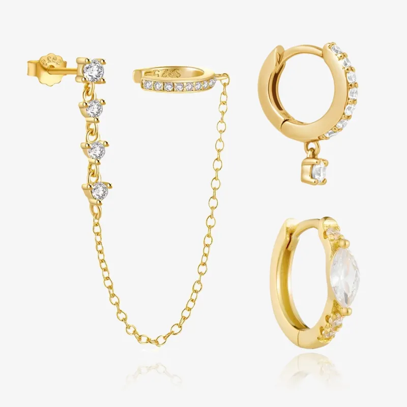 Diamond Cuff Earrings Set made by Regina jewelry