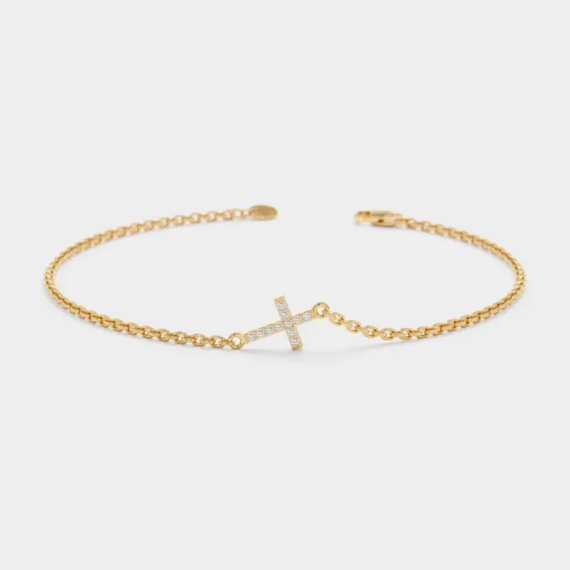 Dainty Cross Bracelet sold by Regina jewelry