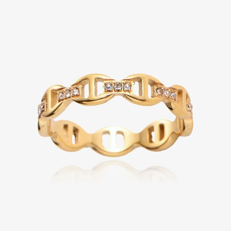 Elevated Chain Link Ring sold by Regina jewelry