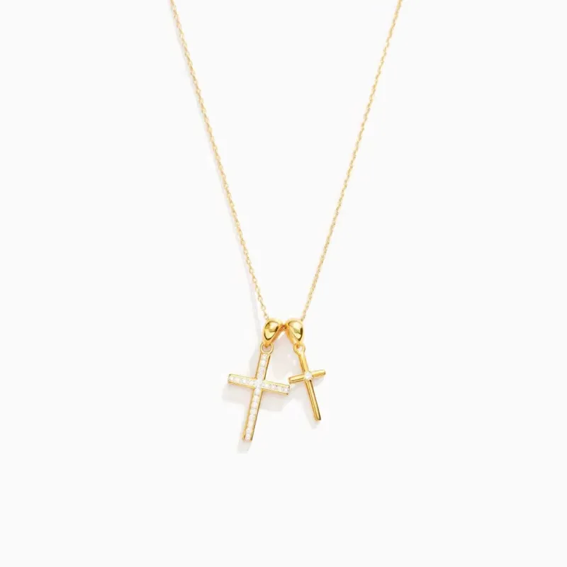 Dainty Double Cross Necklace sold by Regina jewelry