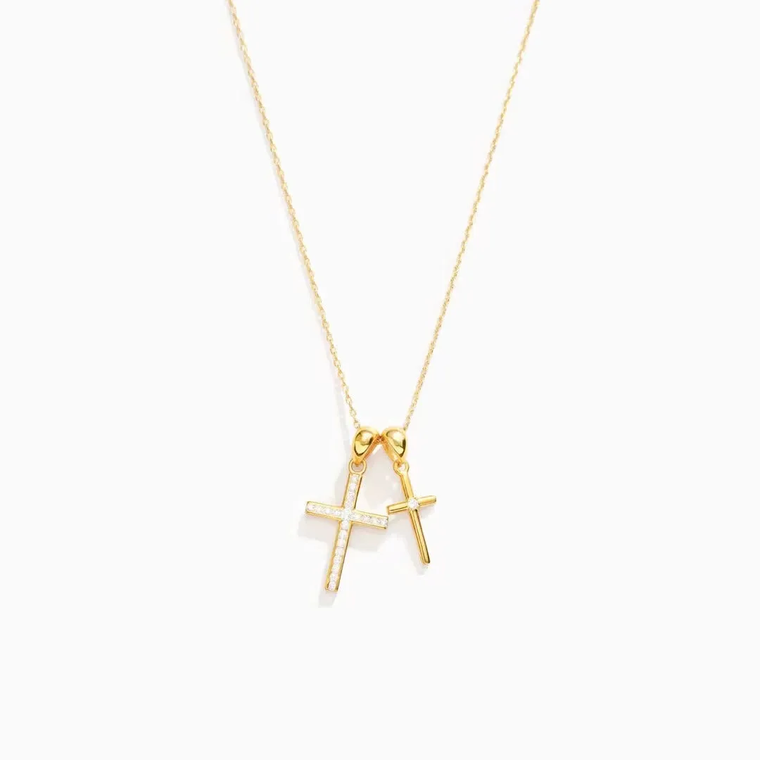 Dainty Double Cross Necklace sold by Regina jewelry