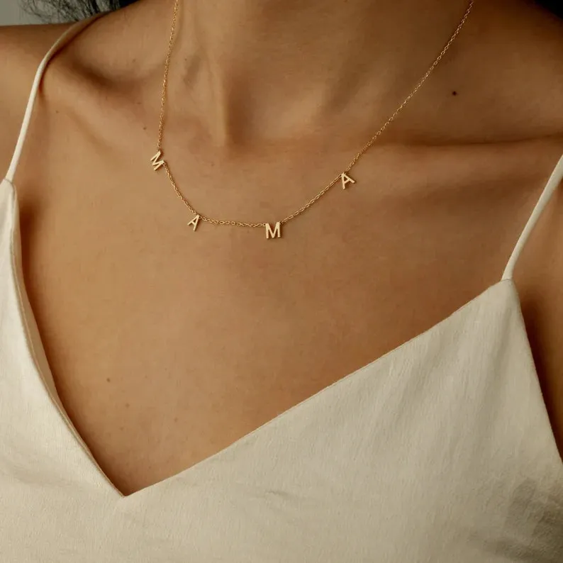 Mama Letters Mother’s Day Necklace sold by Regina jewelry product image thumbnail 3