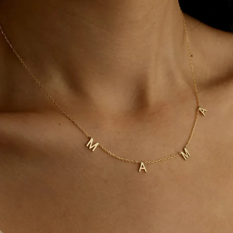 Mama Letters Mother’s Day Necklace sold by Regina jewelry product image thumbnail 4