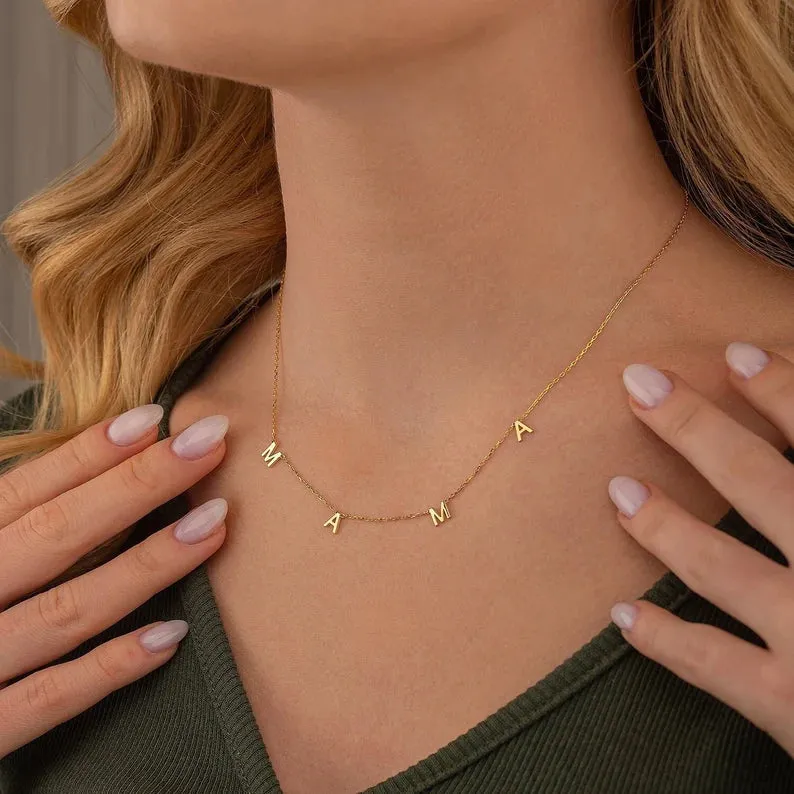 Mama Letters Mother’s Day Necklace sold by Regina jewelry product image thumbnail 5